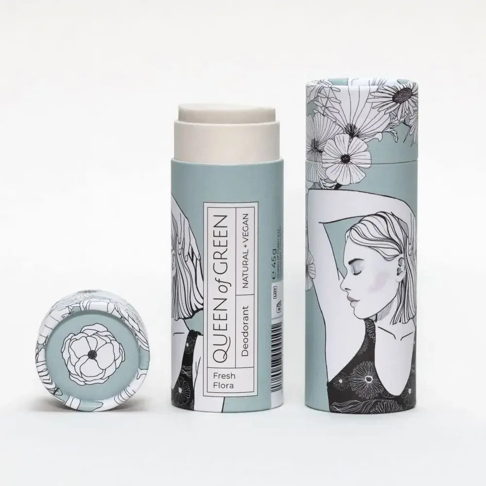 Deodorant "Fresh Flora" von Queen of Green, plastikfrei und vegan, handgemacht in Österreich